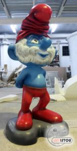 Fabricant de sculpture schtroumpf en résine sur mesure