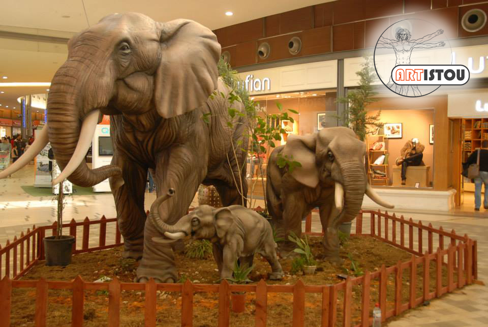 éléphant sculpture sur mesure en résine Animaux