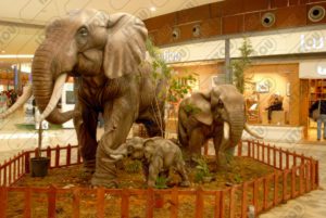 Sculpture éléphant en résine et de fibre de verre