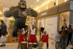 Sculpture Gorille en résine et de fibre de verre
