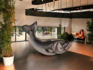 Sculpture Poisson en résine et de fibre de verre