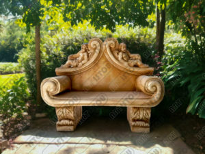 Sculpture de siège en résine et fibre de verre