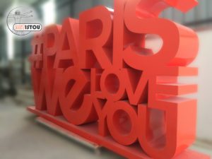 Lettrage 3D Paris we love you 2