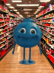 Mascotte en résine et de fibre de verre