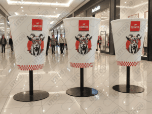 Table Cosmito en forme de trois gobelets de café design