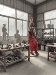 Sculpture Amilcar, œuvre artistique inspirée du patrimoine carthaginois.