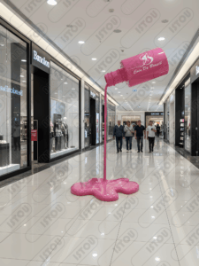 Factice de vernis à ongles coloré utilisé pour la présentation ou la décoration de salon.