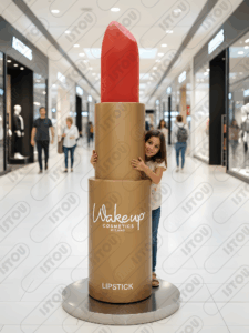 Factice de rouge à lèvres WakeUp utilisé pour la présentation ou la décoration de produits beauté.