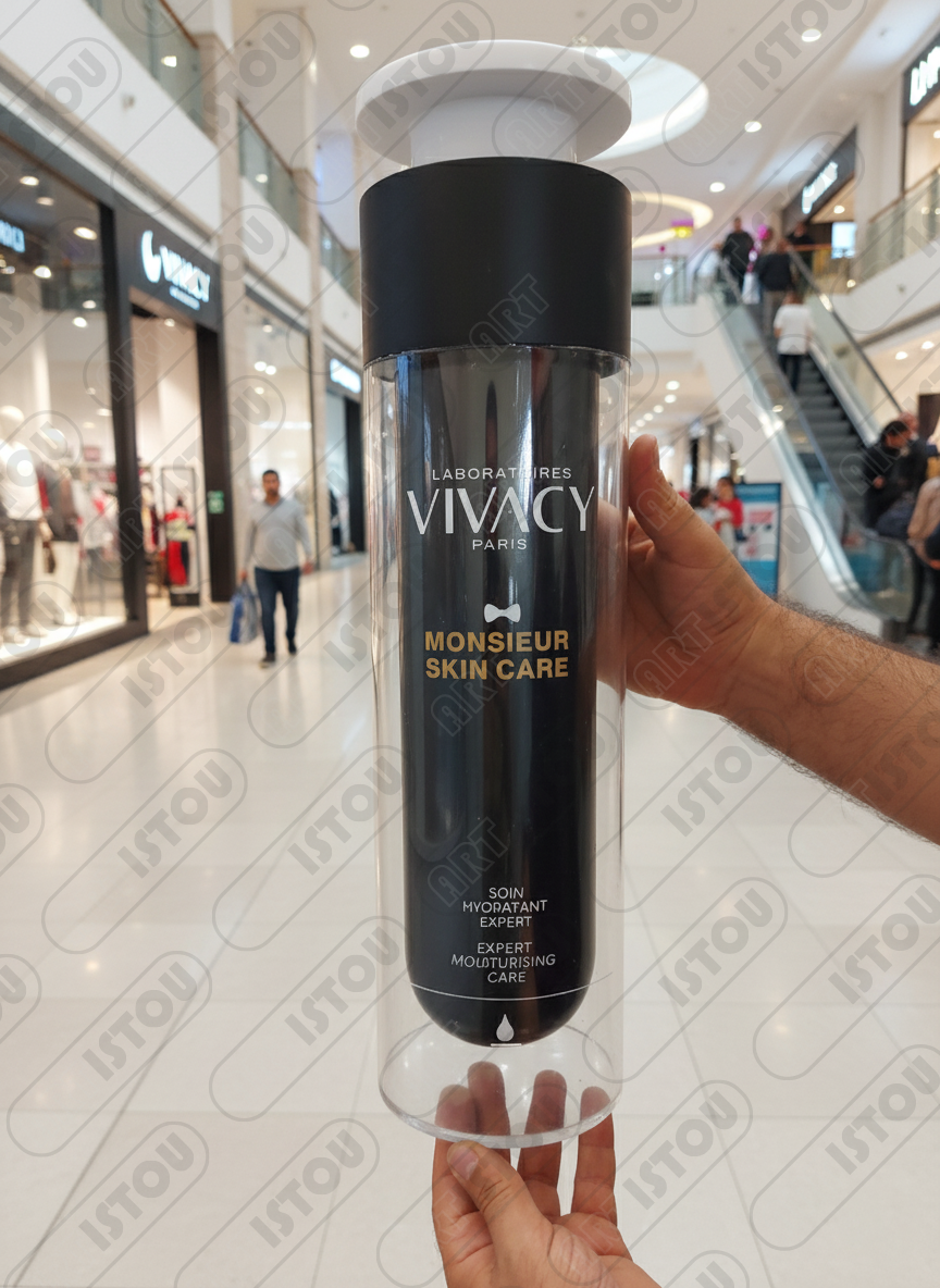 Sculpture flacon Vivacy Monsieur Skin Care